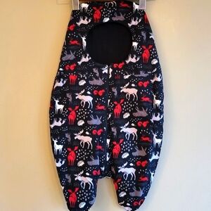 Warm reversible fleece zip up bunting bag/suit